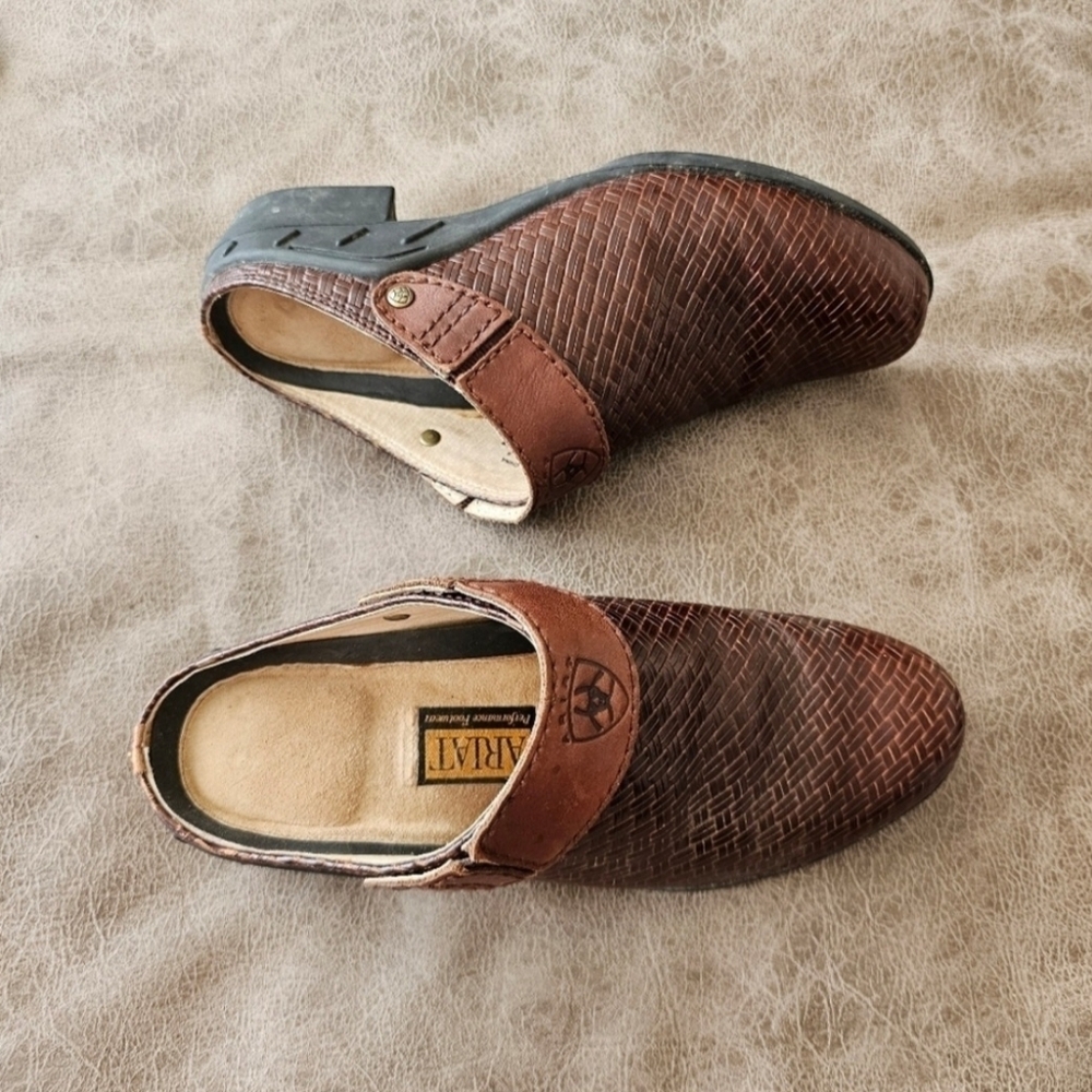 Ariat Weaved Leather Mule Slide - Picture 2 of 9